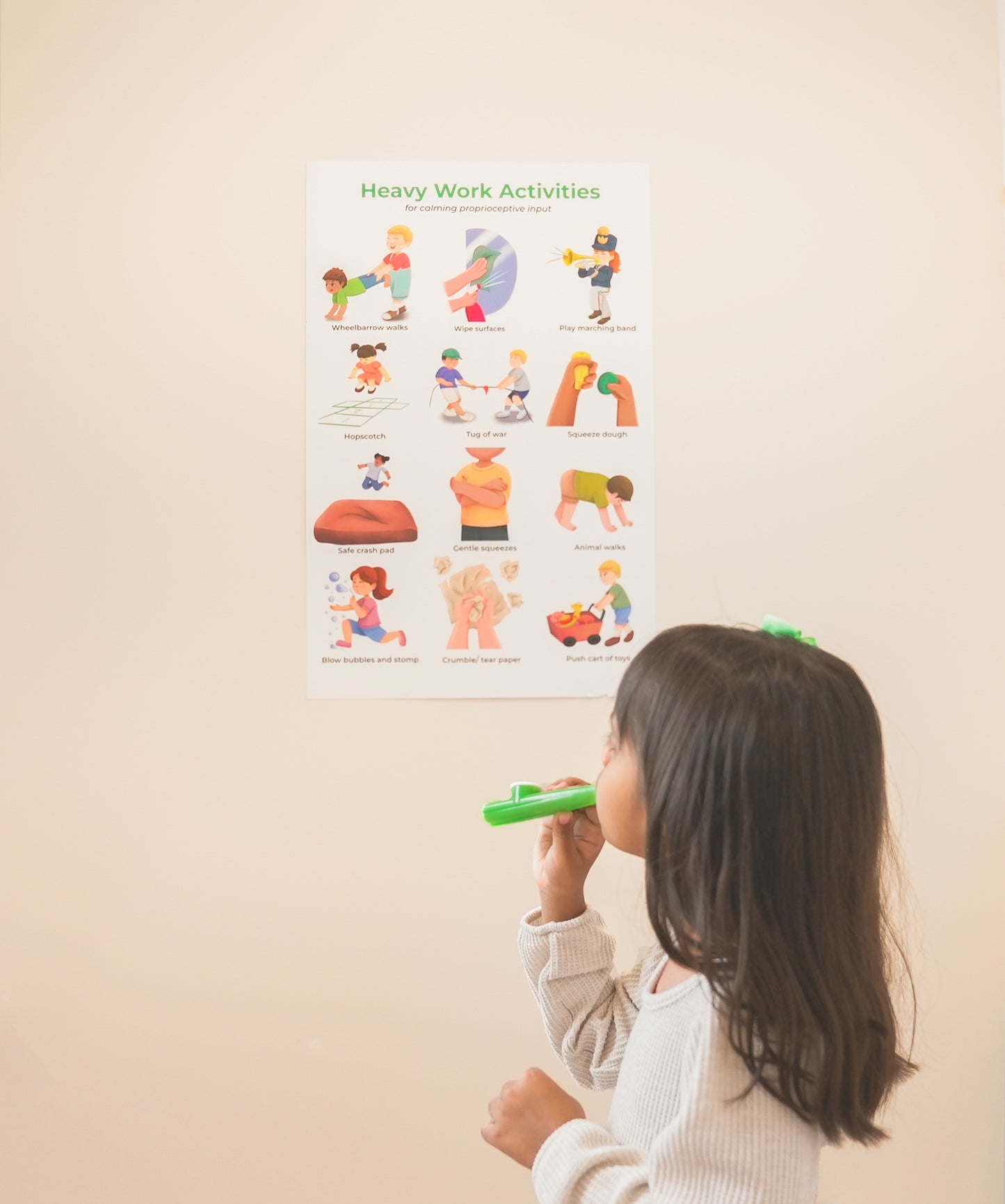 PDF Heavy Work for Kids – Sensory Support Poster
